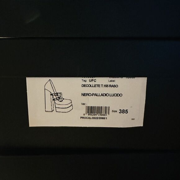 Versace Aevitas Satin Mary Jane Buckle Platform Black Pump 38.5/ 8.5 NWB $1,575 - Picture 14 of 15